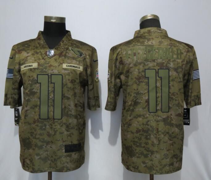 Men Arizona Cardinals #11 Fitzgerald Nike Camo Salute to Service Limited NFL Jerseys